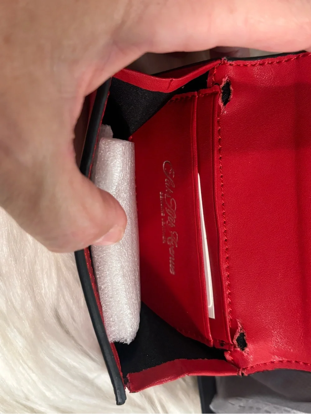 Saks Fifth Avenue Red Leather Wallet
